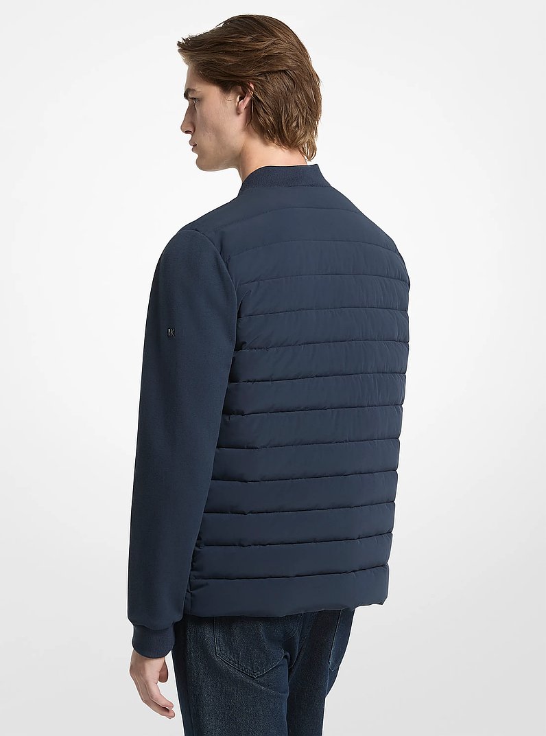 Bomber trapuntato in materiale misto in BLU NOTTE | Michael Kors