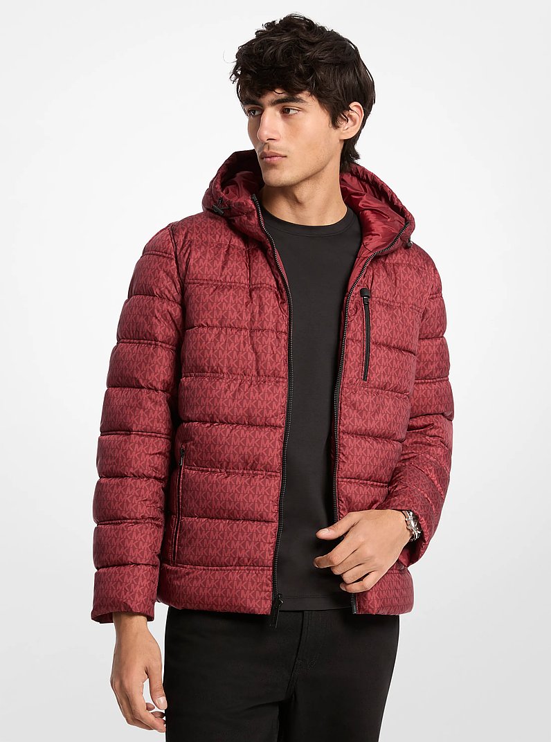 Signature Logo Reversible Jacket in CHERRY | Michael Kors