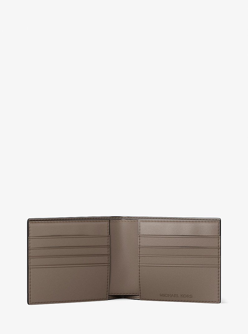 Pebbled Leather Billfold Wallet and Signature Logo Card Case Gift Set in MUSHROOM | Michael Kors