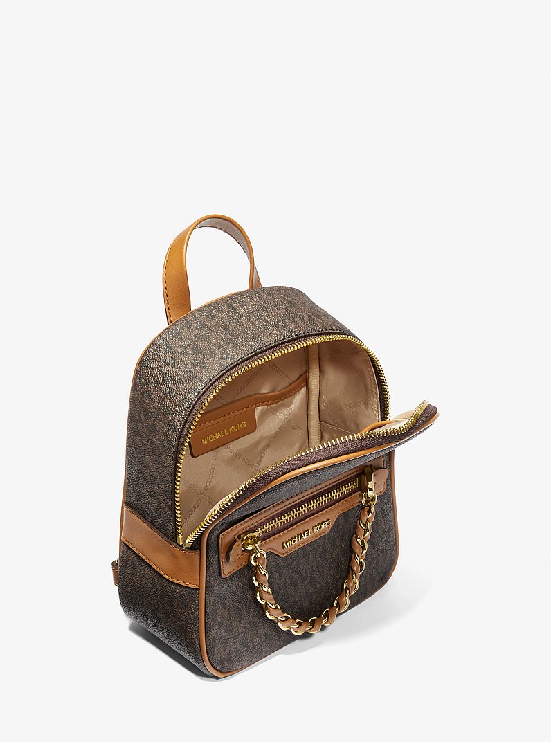 Elliot Extra-Small Logo Backpack in BRN/ACORN | Michael Kors