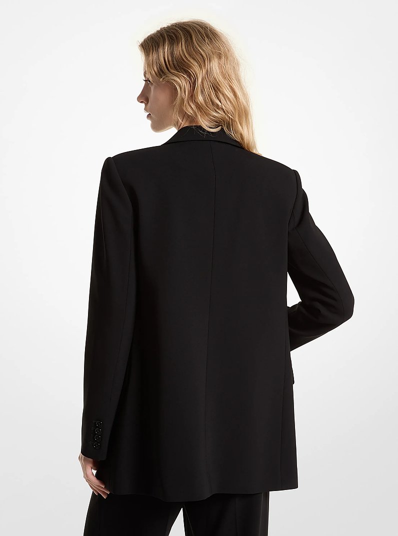 Blazer boyfriend en cr&ecirc;pe in NOIR | Michael Kors