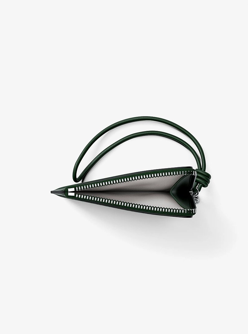 Jet Set Small Pebbled Leather Card Case Wristlet