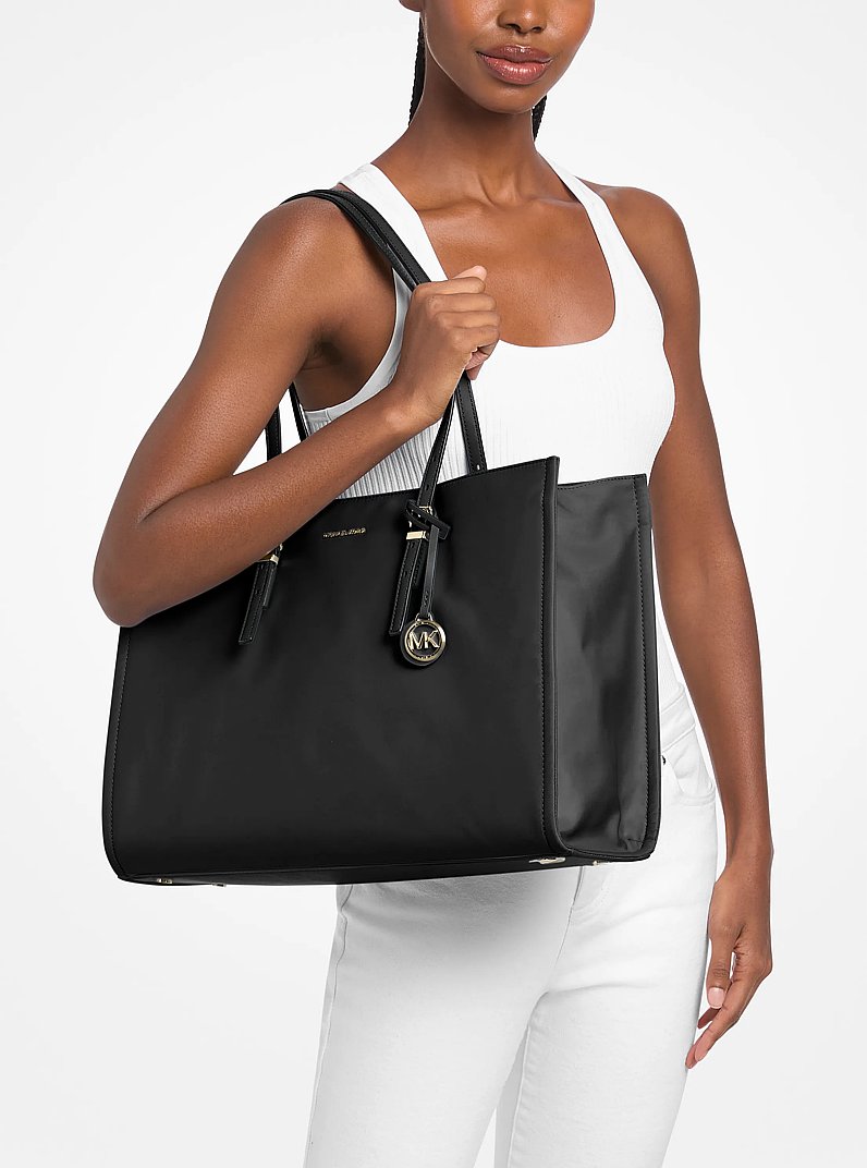 Borsa tote Zadie grande in nylon in NERO | Michael Kors