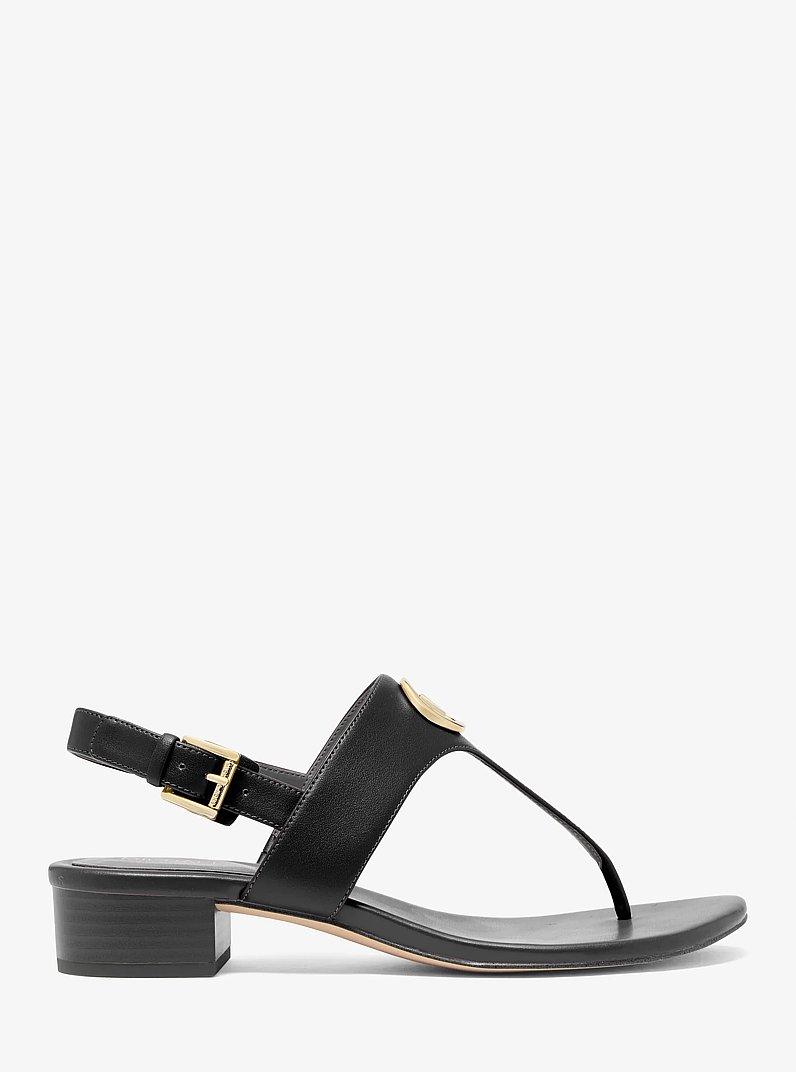 Hannah T-Strap Sandal in BLACK | Michael Kors