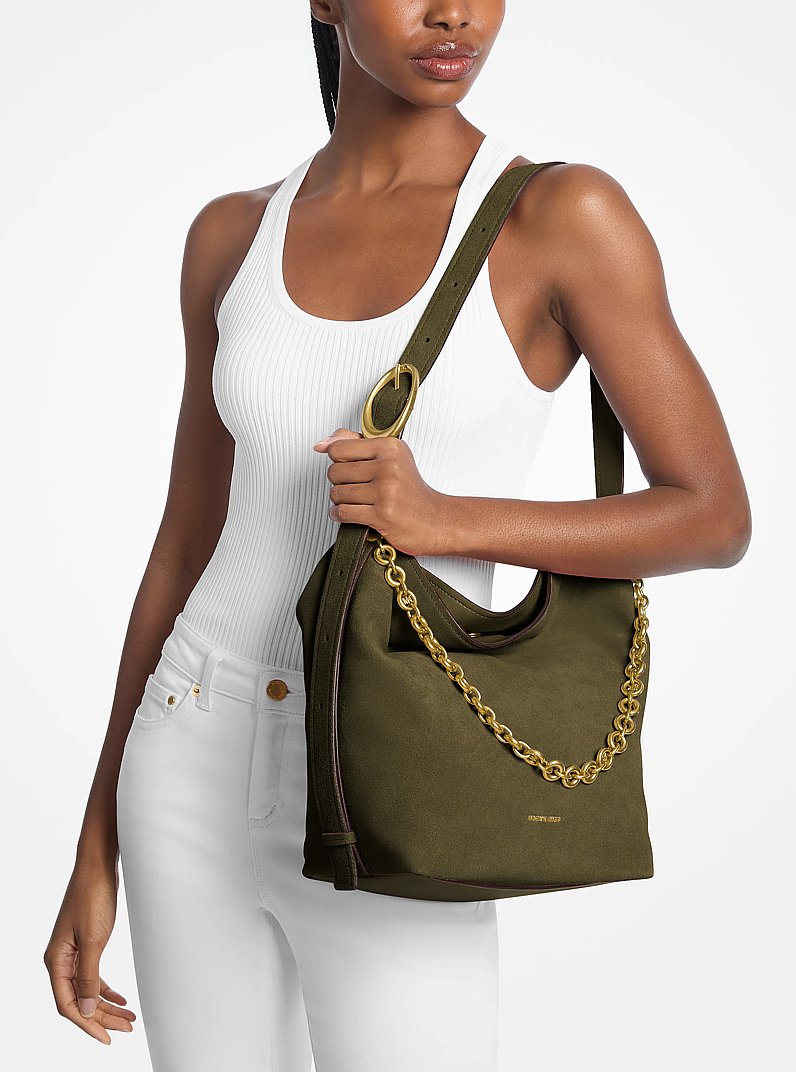 Shopper Nolita Large aus Wildleder in LODEN | Michael Kors