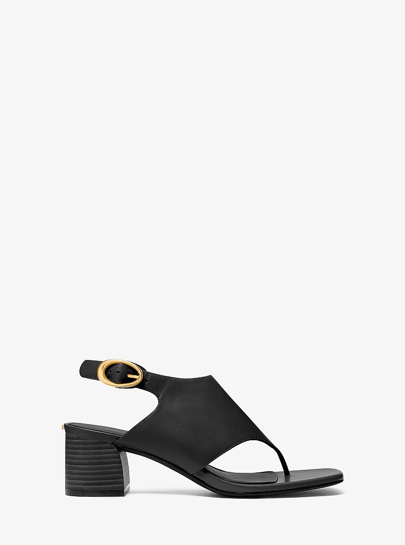 Kya Flex Leather Thong Sandal in NEGRO | Michael Kors
