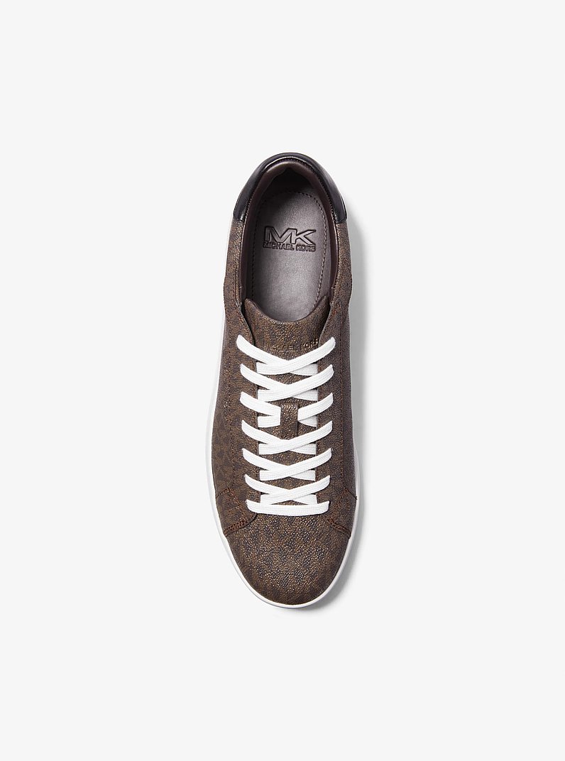 Keating Signature Logo Sneaker in BROWN | Michael Kors