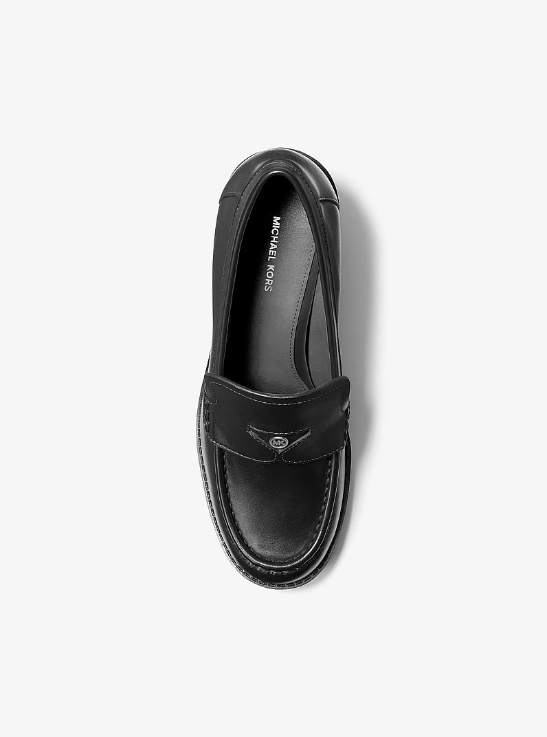 Jennings Leather Loafer Pump in BLACK | Michael Kors