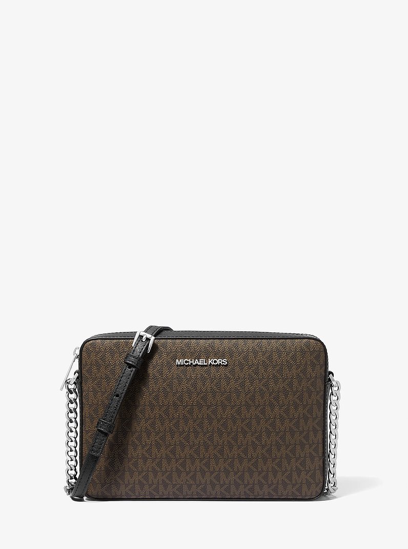 Jet Set Large Logo Crossbody Bag in BLACK - Sale | Michael Kors [US]