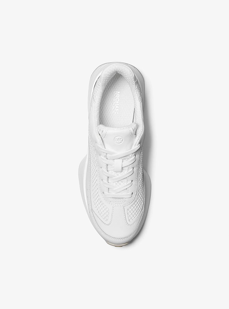 Ari Leather and Mesh Trainer in OPWHT MULTI | Michael Kors
