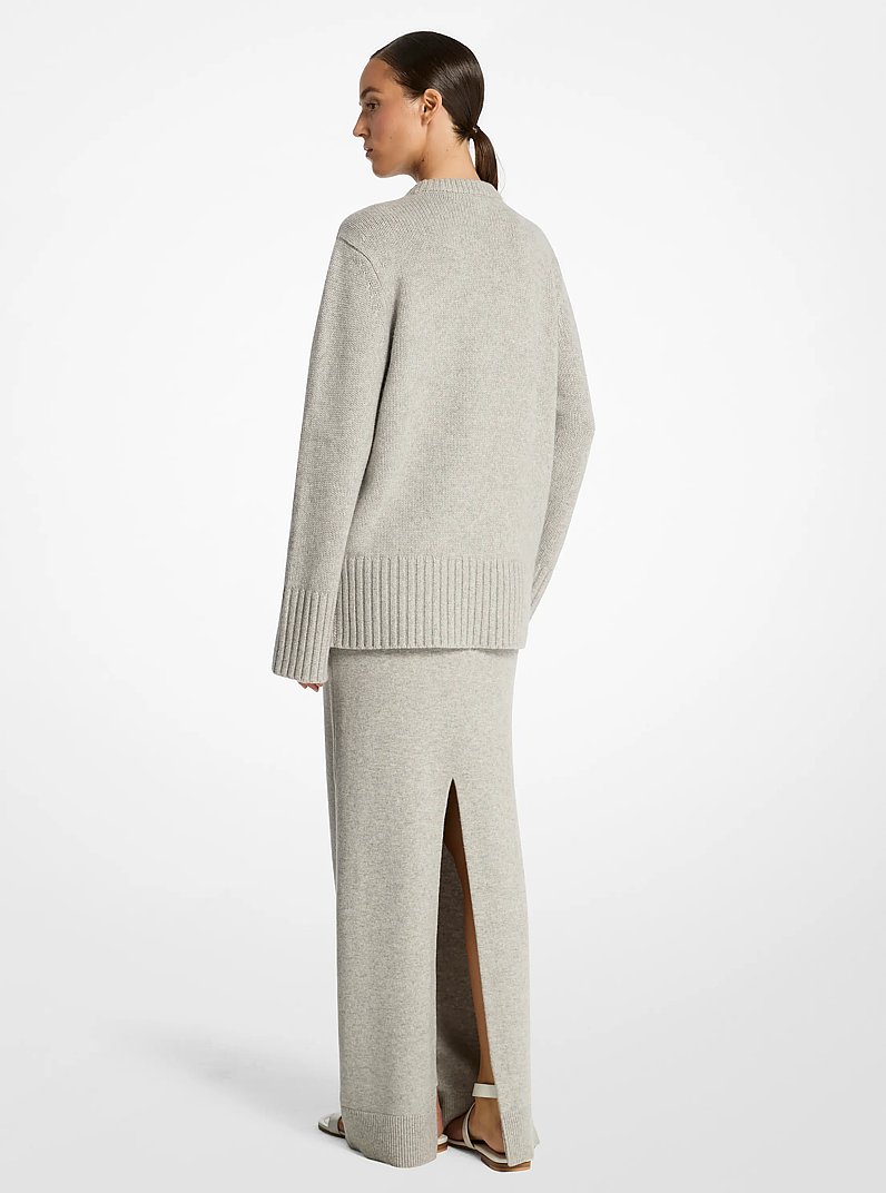 Oversize-Pullover aus Kaschmir in PERLGRAU | Michael Kors