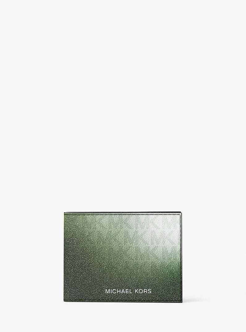 Billetera plegable Cooper con dise&ntilde;o ombr&eacute; y logotipo exclusivo y solapa para documento de identificaci&oacute;n in MUSGO COMBINADO | Michael Kors