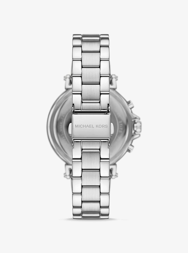 Oversized Maren Silver-Tone Watch in TWO TONE | Michael Kors