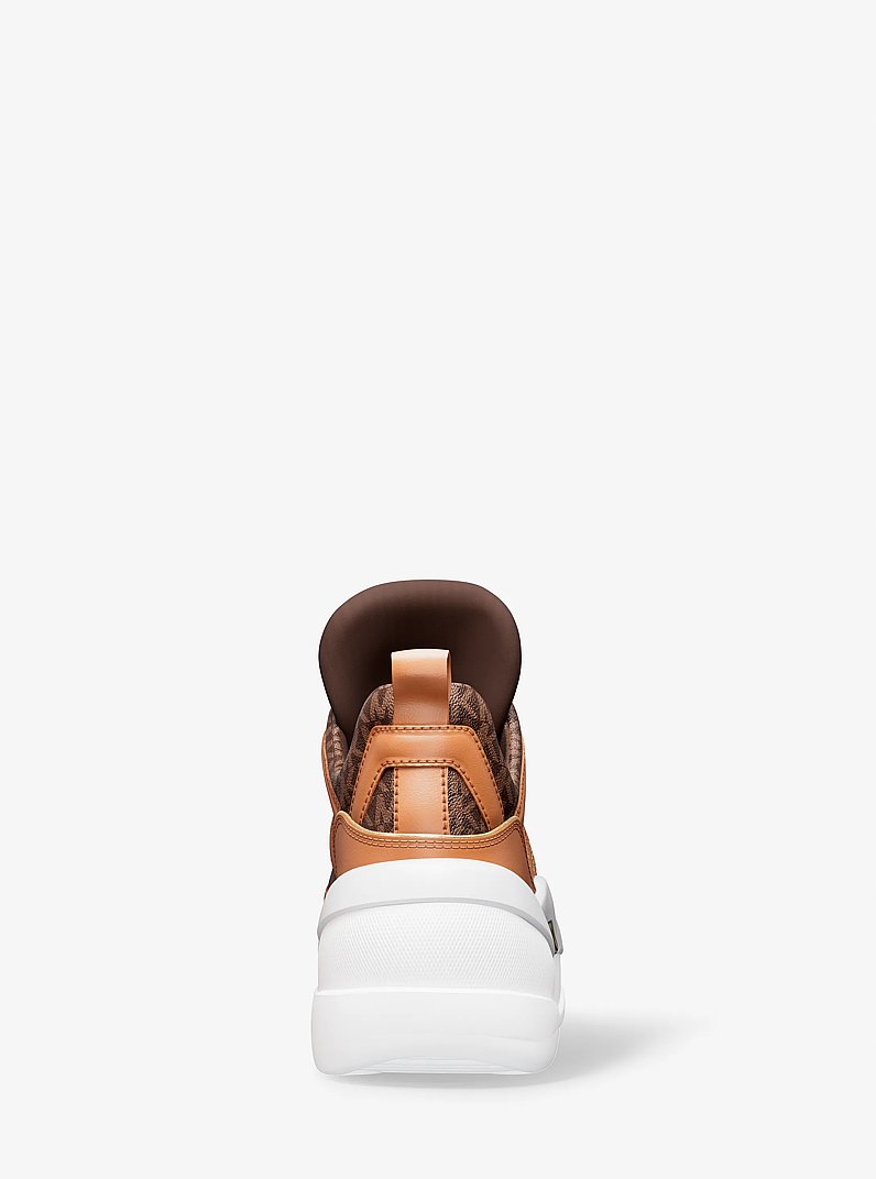 Olympia Signature Logo Trainer in BROWN MULTI | Michael Kors