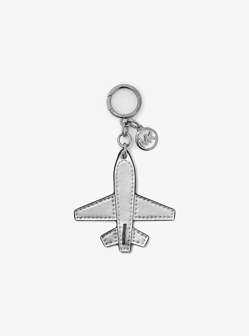 Airplane Metallic Keychain in SILVER | Michael Kors
