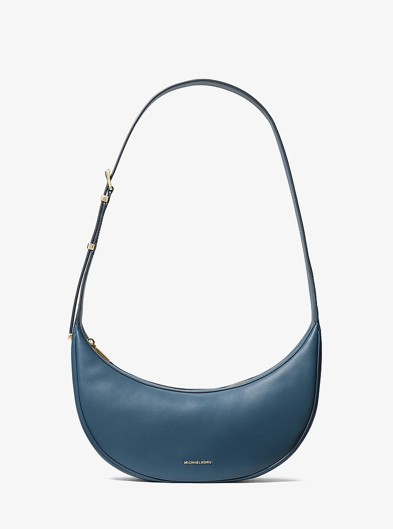 Avra Medium Leather Crossbody Bag in DK CHAMBRAY | Michael Kors
