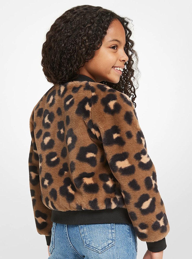 Leopard Print Faux Fur Jacket in CHEETAH | Michael Kors