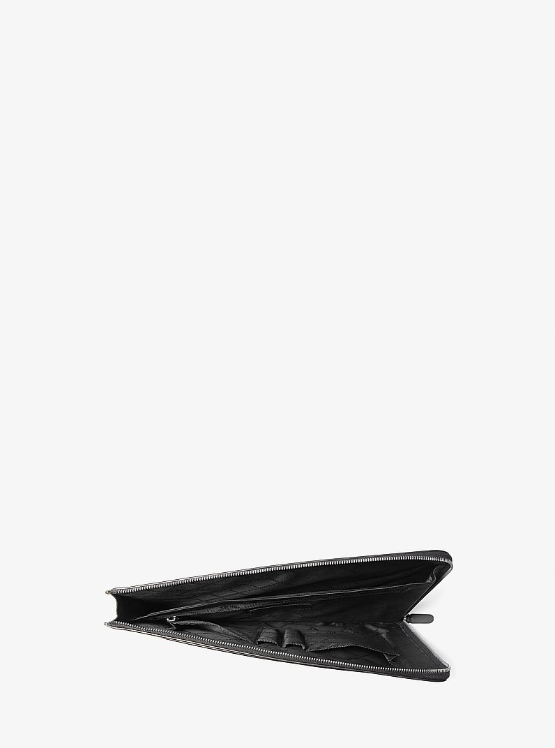 Custodia per laptop Hudson in pelle in NERO | Michael Kors