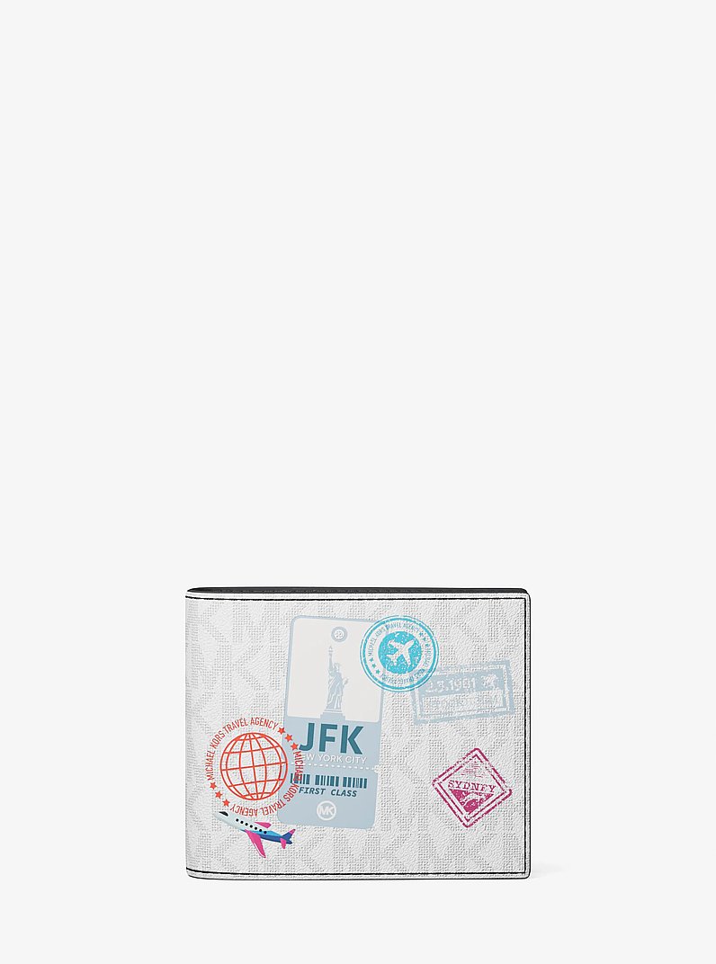 Cooper Embellished Signature Logo Billfold Wallet in BRIGHT WHT | Michael Kors