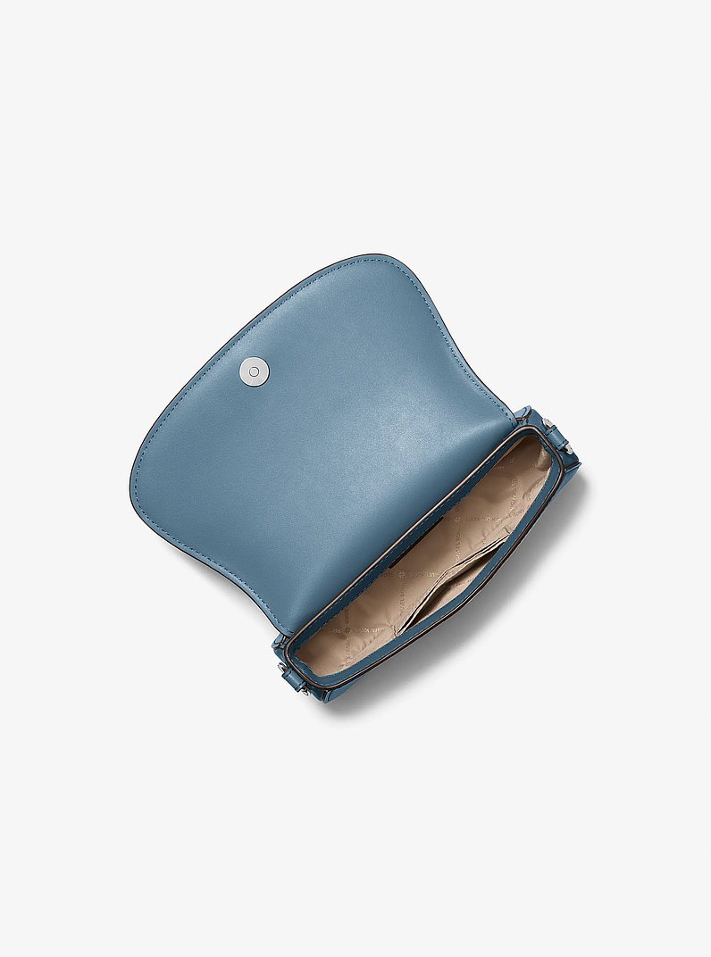 Mila Small Leather Convertible Crossbody Bag in CORNFLOWER | Michael Kors