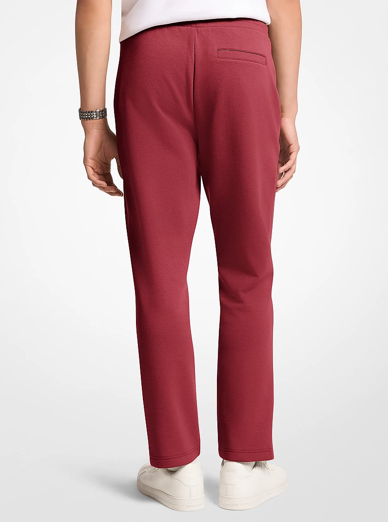 Pantalon de jogging en m&eacute;lange de coton &agrave; logo in BORDEAUX | Michael Kors
