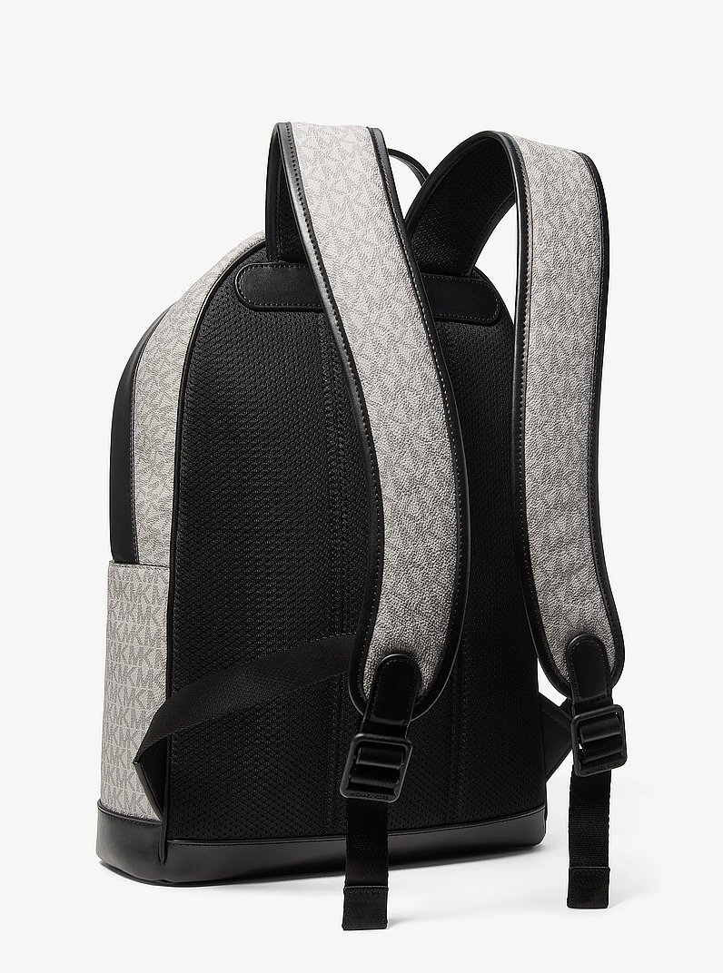 Jet Set Signature Logo Backpack in NICKEL | Michael Kors