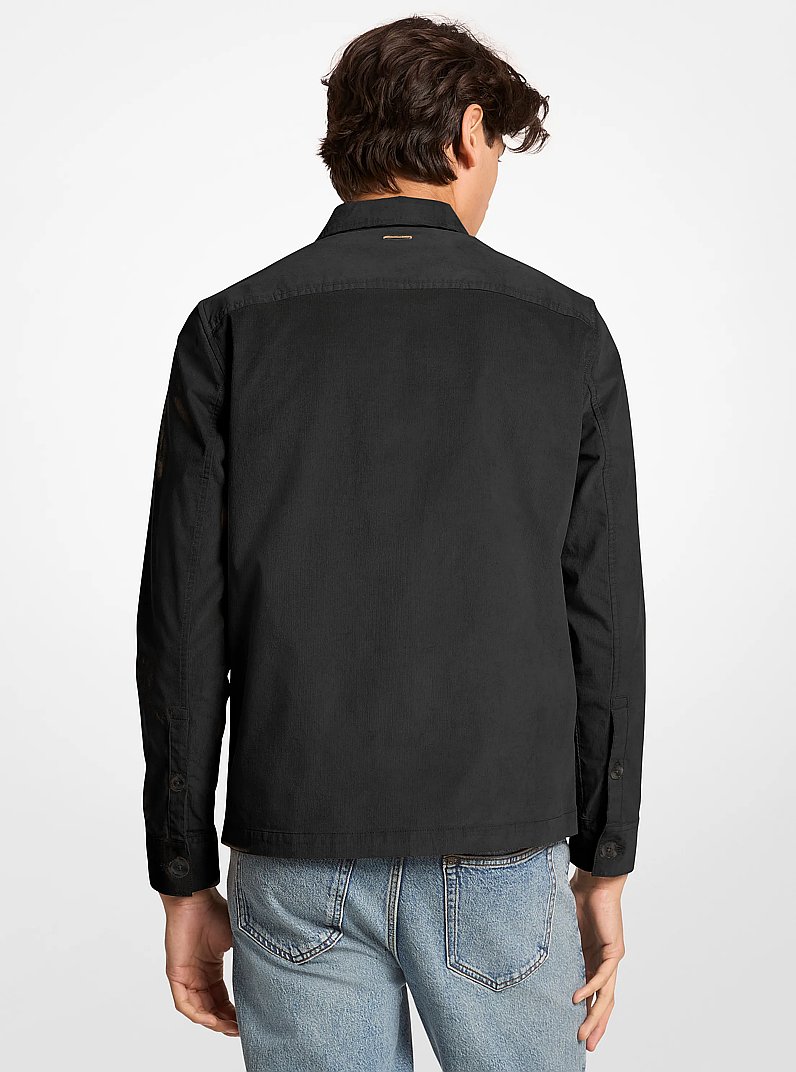 Chaqueta camisera de mezcla de algod&oacute;n in NEGRO | Michael Kors