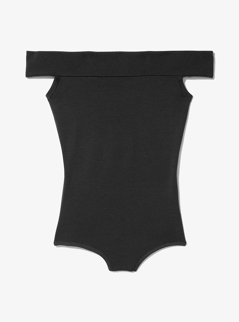 Body sin hombros en mezcla de lana in NEGRO | Michael Kors