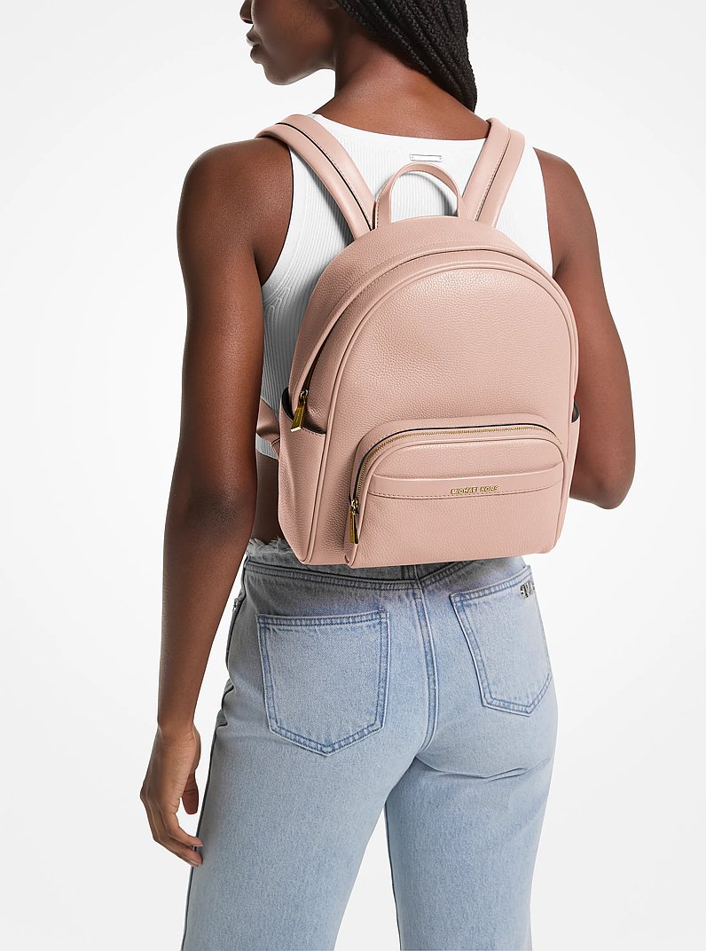 Bex Medium Pebbled Leather Backpack in SOFT PINK | Michael Kors