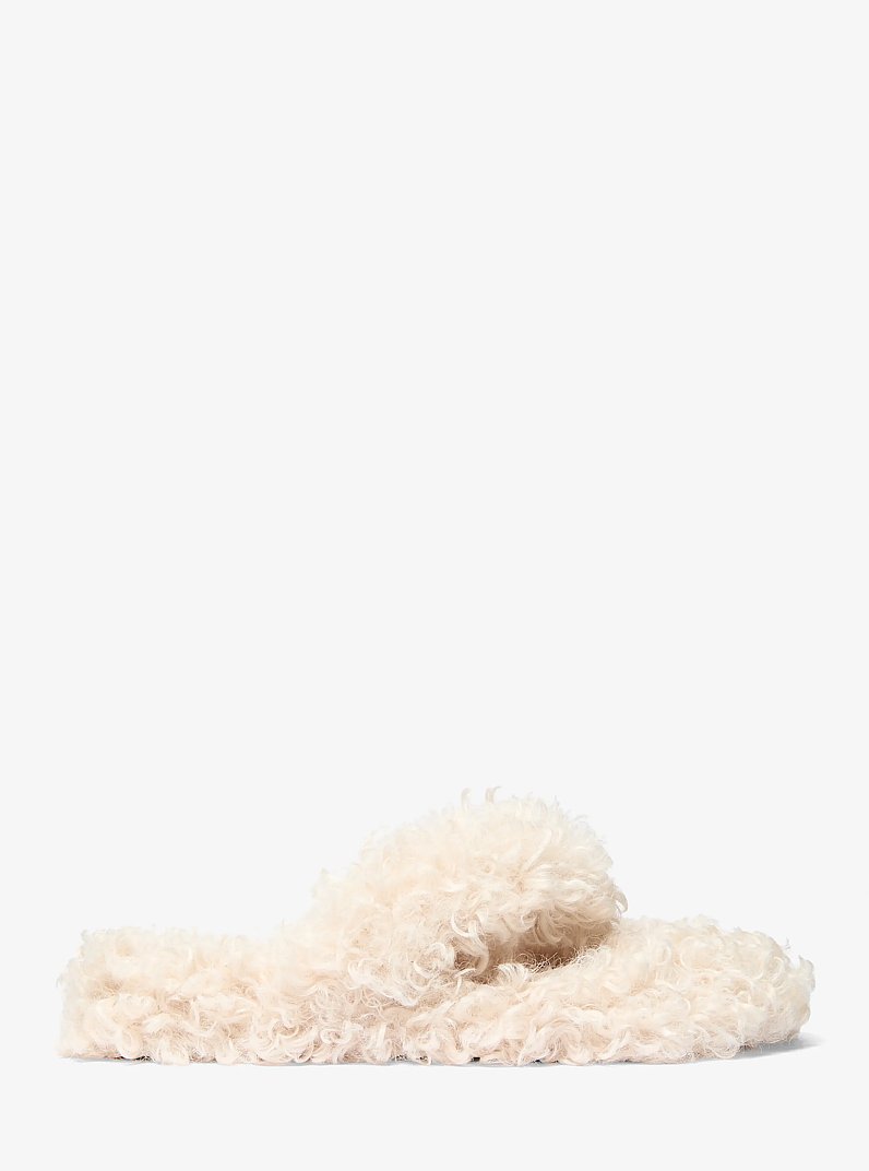 Alani Faux-Fur Flip Flop in NATURAL | Michael Kors