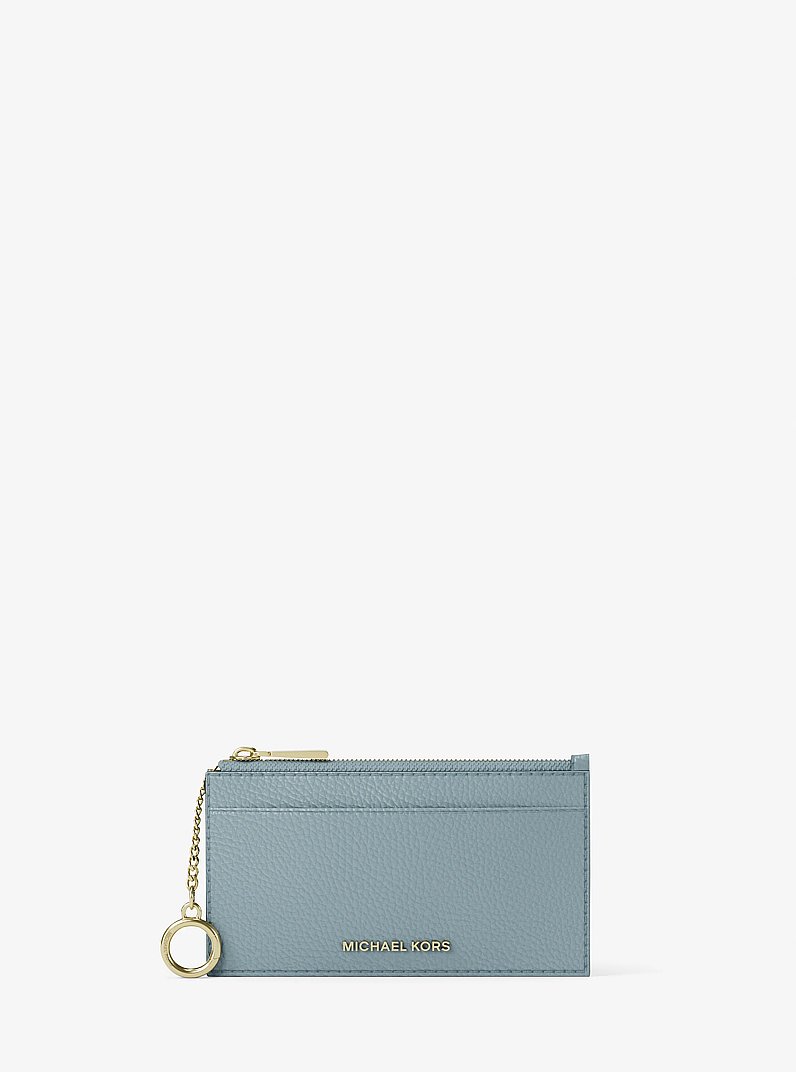 Petit porte-cartes Jet Set en cuir grain&eacute; in CHAMBRAY | Michael Kors