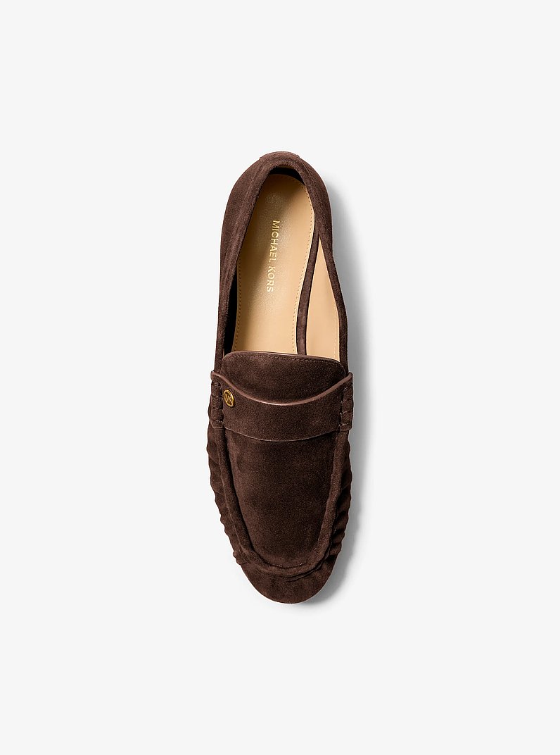 Loafer Jennings in pelle scamosciata in CIOCCOLATO | Michael Kors