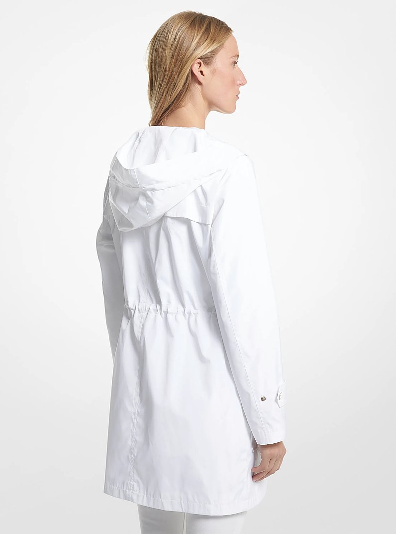 Chubasquero tejido con capucha in BLANCO | Michael Kors