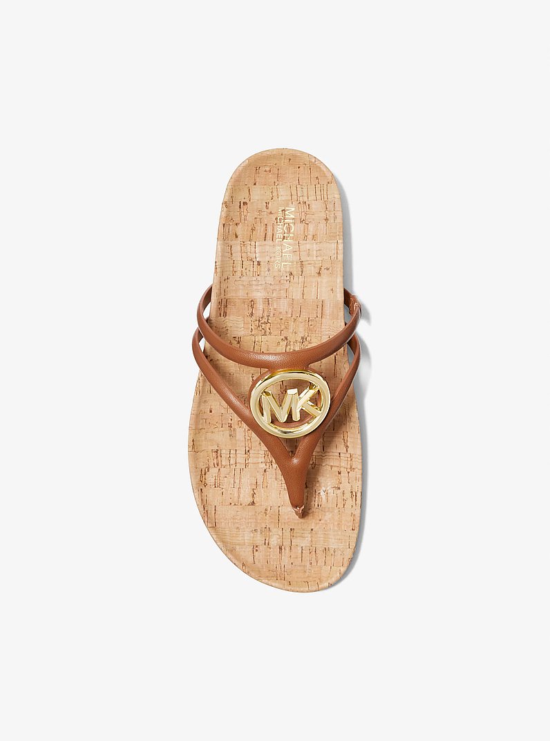 Sandalia Hampton de piel in LUGGAGE | Michael Kors