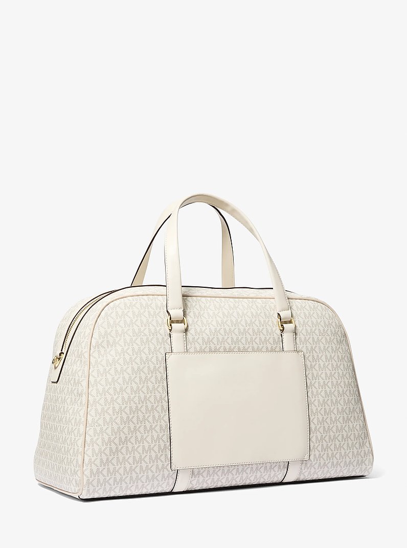 Jet Set Travel Extra-Large Signature Logo Weekender Bag in LT CRM MULTI | Michael Kors