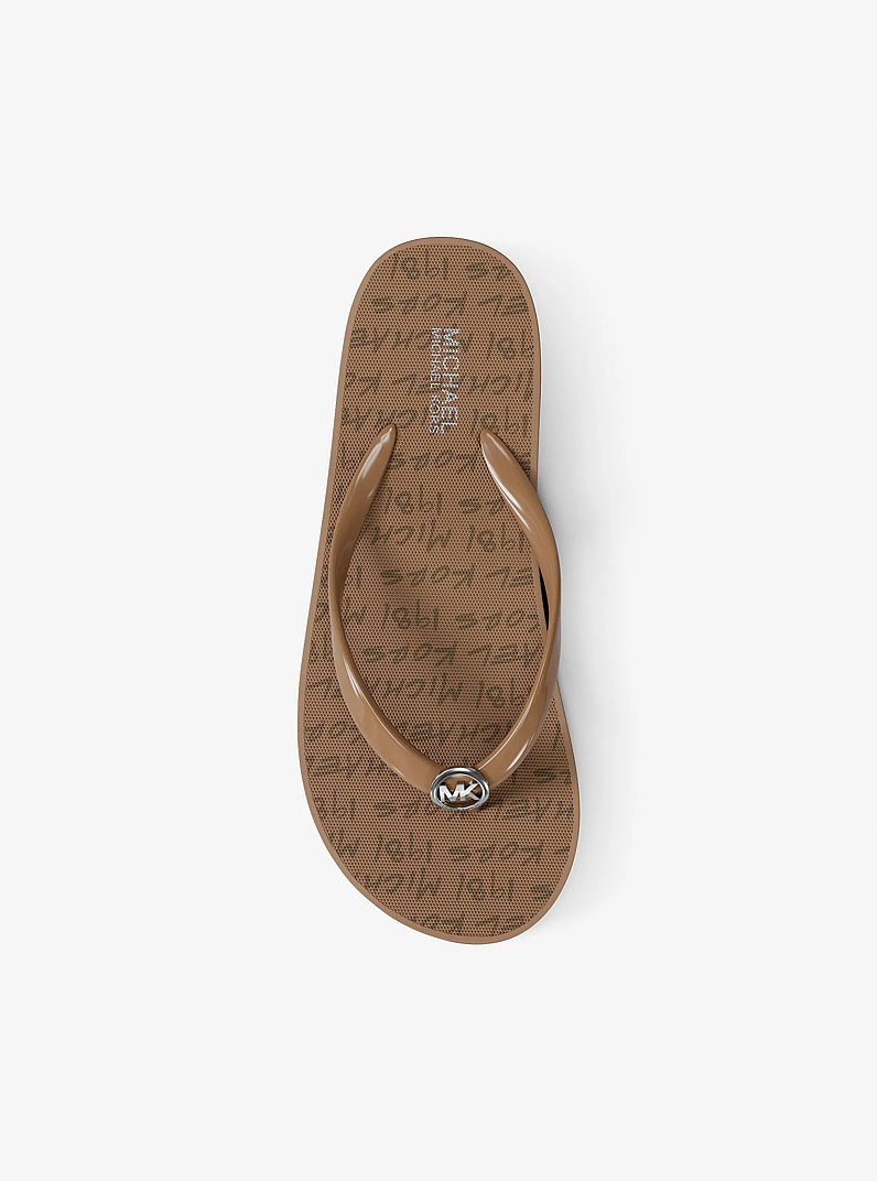 Bedford Logo Flip Flop in CAMEL | Michael Kors