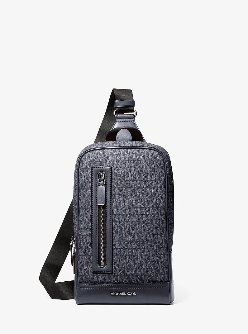 Cooper Signature Logo Sling Pack in ADMRL/PLBLUE | Michael Kors