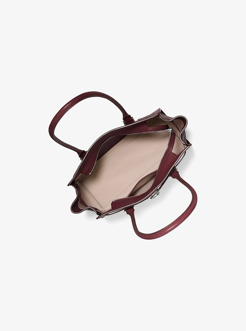 Hamilton Moderne Small Leather Satchel in OXBLOOD | Michael Kors