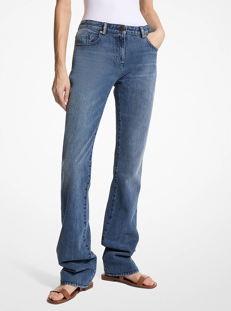 Denim Slim Stovepipe Jeans in INDIGO | Michael Kors