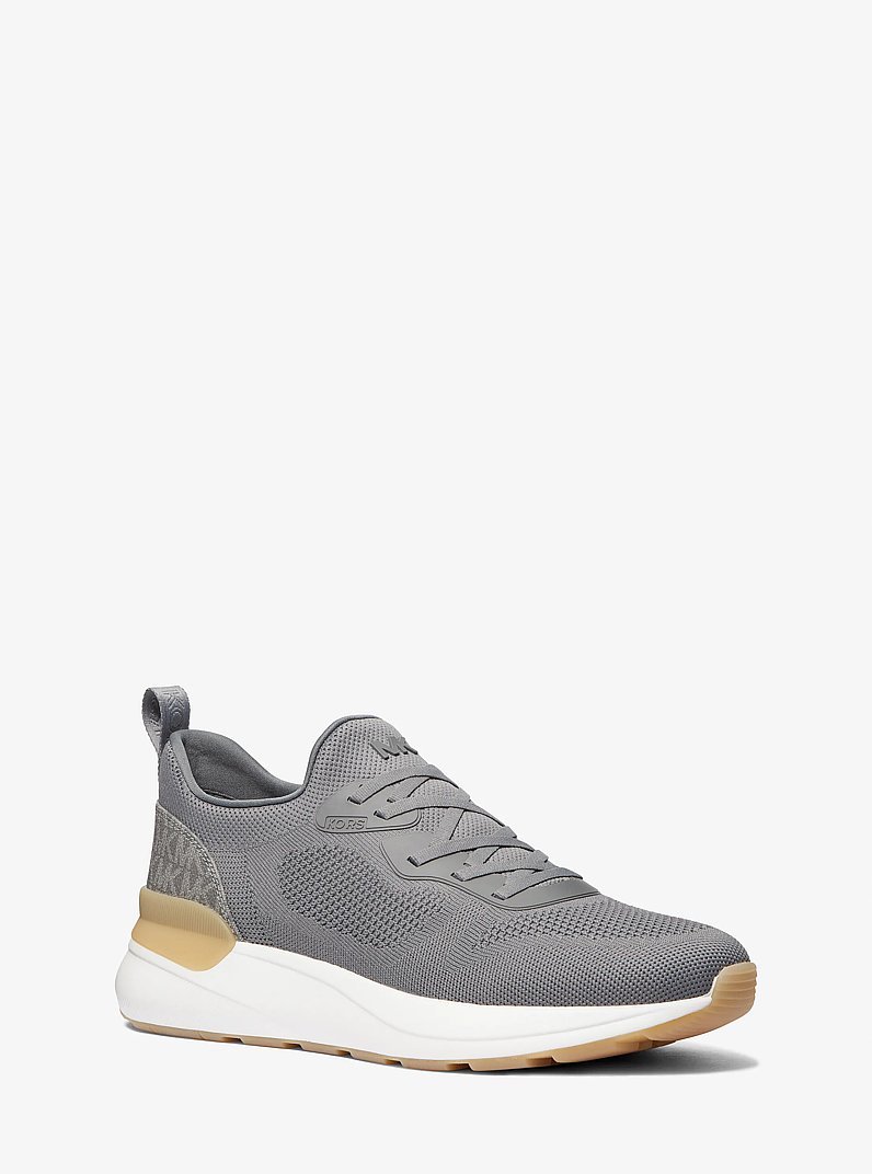 Trevor Stretch Knit Slip-On Trainer in HEATHER GREY | Michael Kors