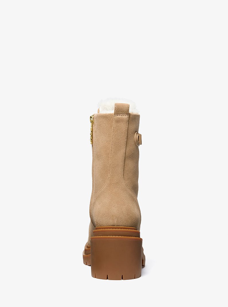 Hanley Suede Combat Boot in CAMEL | Michael Kors