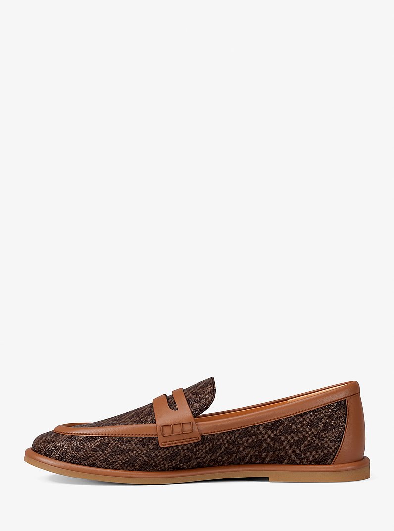 Fl&acirc;neur Bree &agrave; logo Signature in MARRON MULTI | Michael Kors