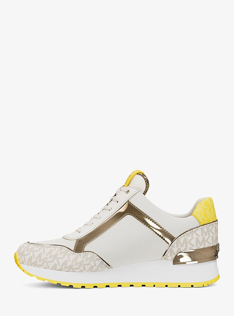Maddy Two-Tone Logo Trainer in DAISY YELLOW | Michael Kors