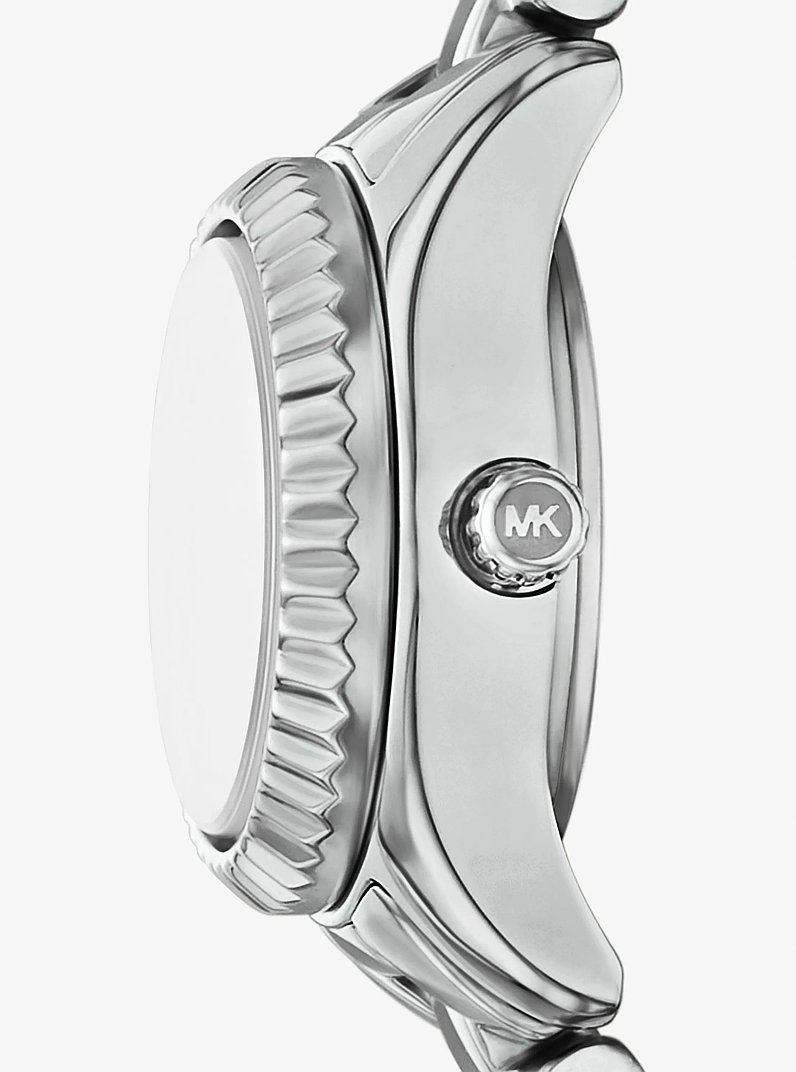 Petite Lexington Pav&eacute; Silver-Tone Watch and Jewelry Gift Set in SILVER | Michael Kors