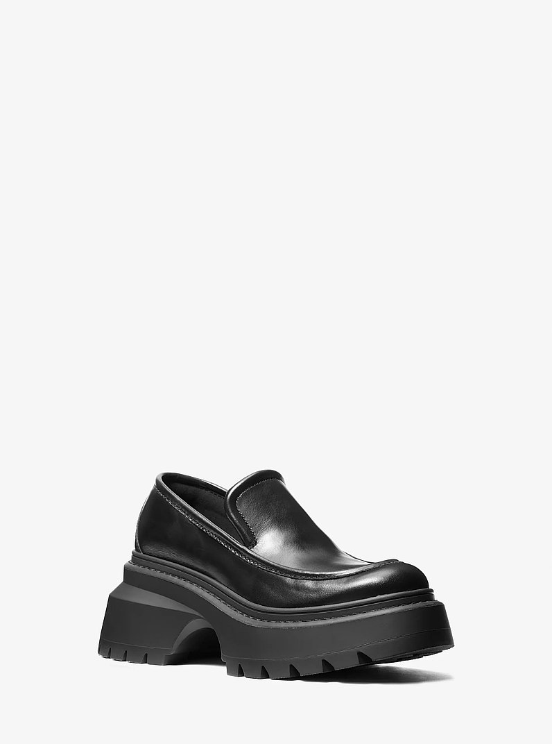 Shiloh Leather Loafer in BLACK | Michael Kors