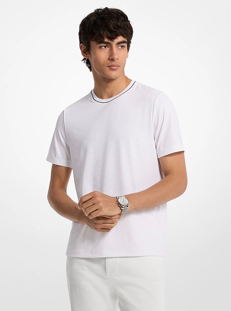 Logo Jacquard T-Shirt in WHITE | Michael Kors