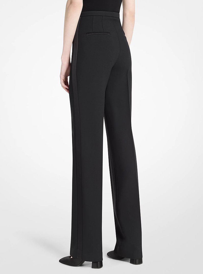 Pantal&oacute;n de esmoquin Agyness en crep&eacute; sabl&eacute; doble in NEGRO | Michael Kors
