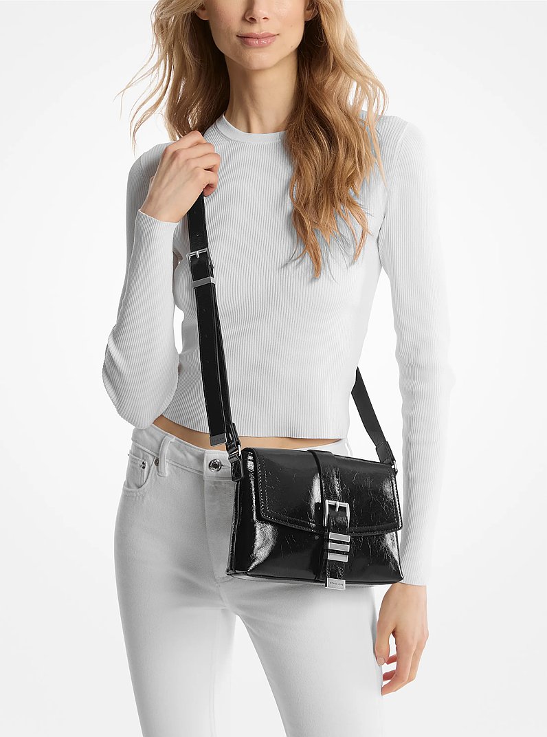 Darrington Mini Crackled Leather Crossbody Bag