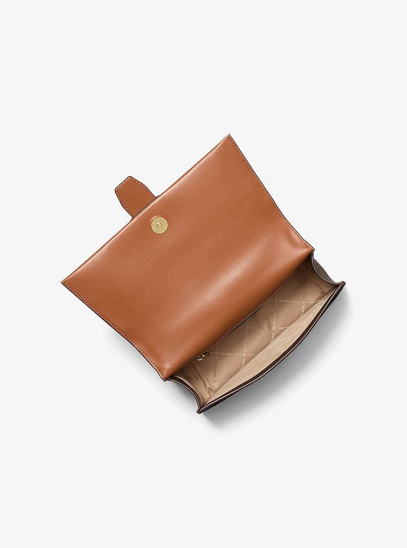 Bolso satchel Greenwich mediano con logotipo de la marca in MARR&Oacute;N | Michael Kors
