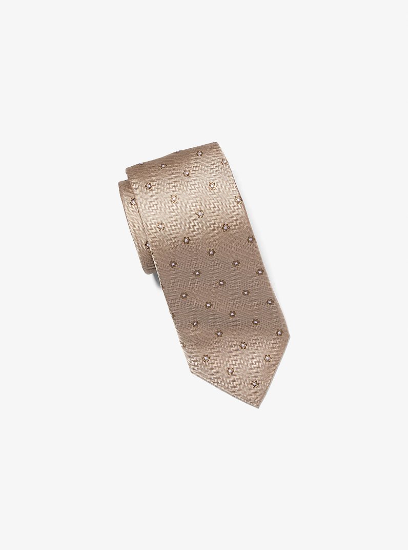 Krawatte aus Seide mit Blumenstickerei in SAND | Michael Kors